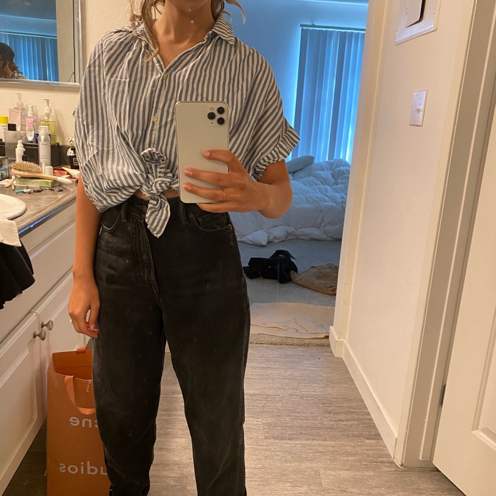 Madewell button up striped top SOLD